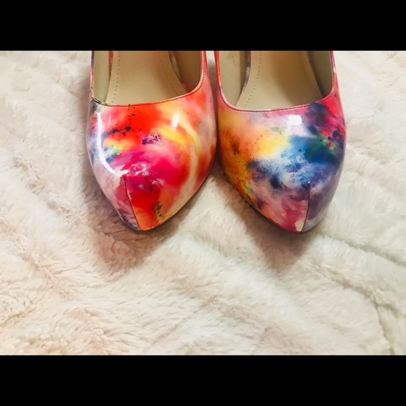 Floral platform heels size 9 - Picture 7 of 9